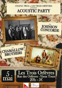Johnson Concorde et Chamallow brothers en concert aux 3 O. Le vendredi 5 mai 2017 à Tours. Indre-et-loire.  20H00